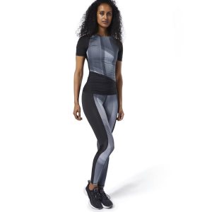 Reebok Compression Tights Damen - Schwarz - DE 690-YGD